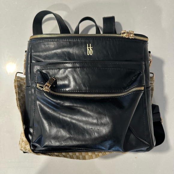 ForeverFrench Vegan Leather Diaper Bag Backpack - Picture 6 of 8
